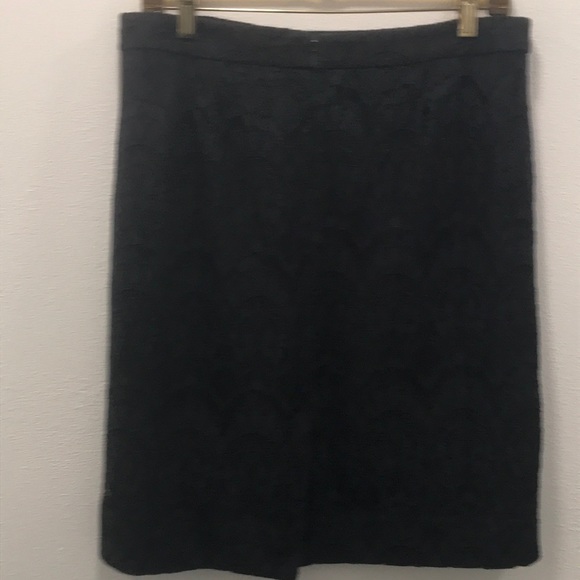 J Crew Black Lace Pencil Skirt Size 6 - Picture 11 of 11